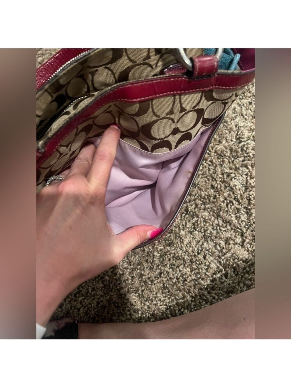 COACH PENELOPE SIGNATURE CANVAS TOTE - Picture 4 of 16